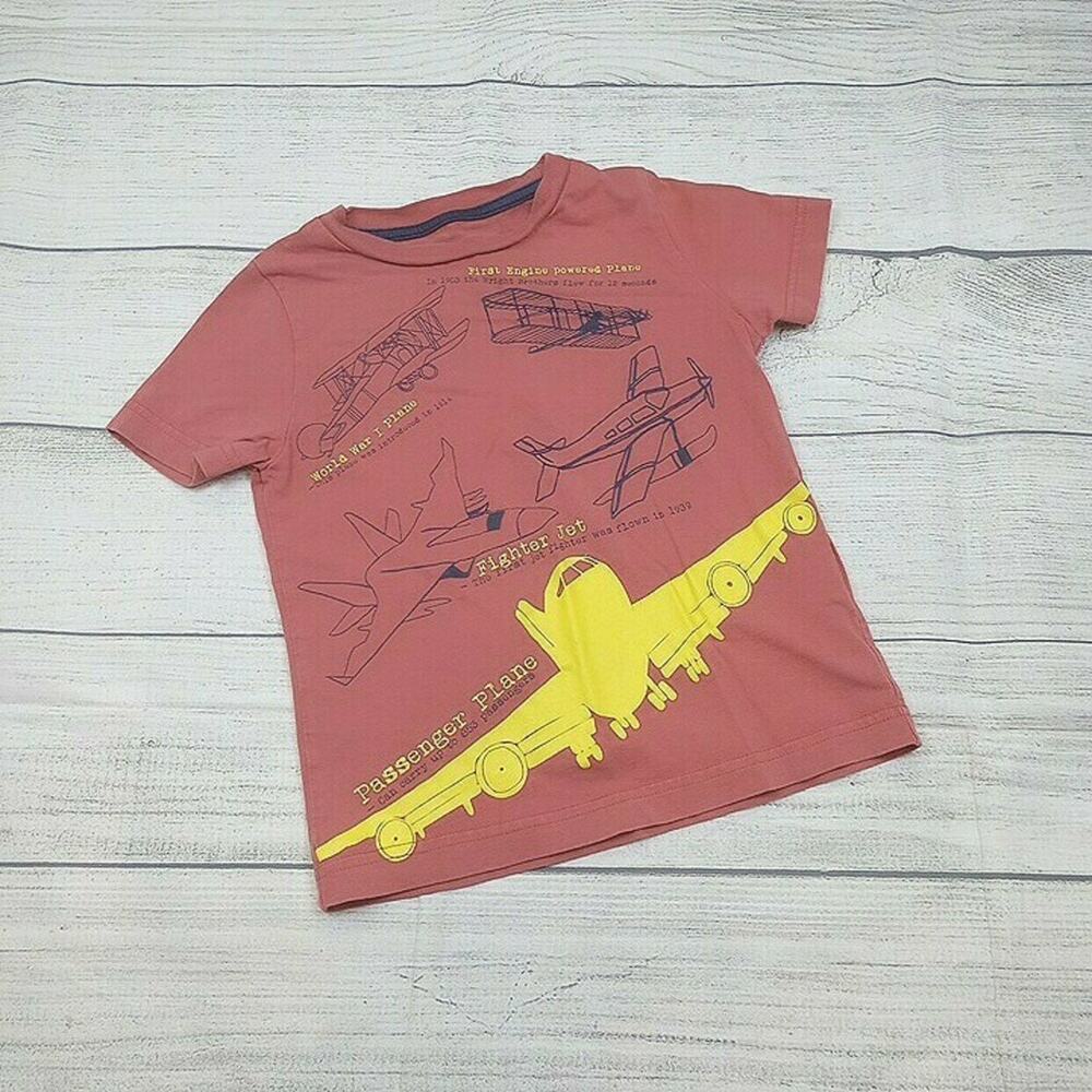 2/3 Mini Boden Airplane Graphic Tee